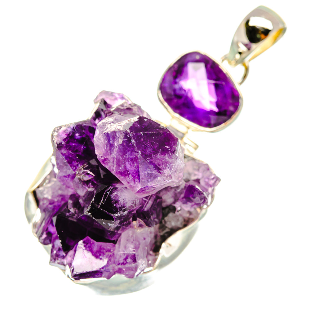 Amethyst Crystal Pendants handcrafted by Anasilvercos - PD6922