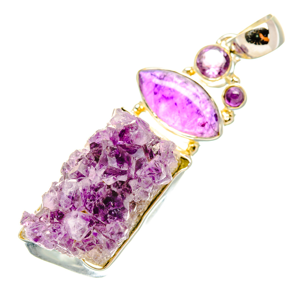Amethyst Crystal Pendants handcrafted by Anasilvercos - PD6923