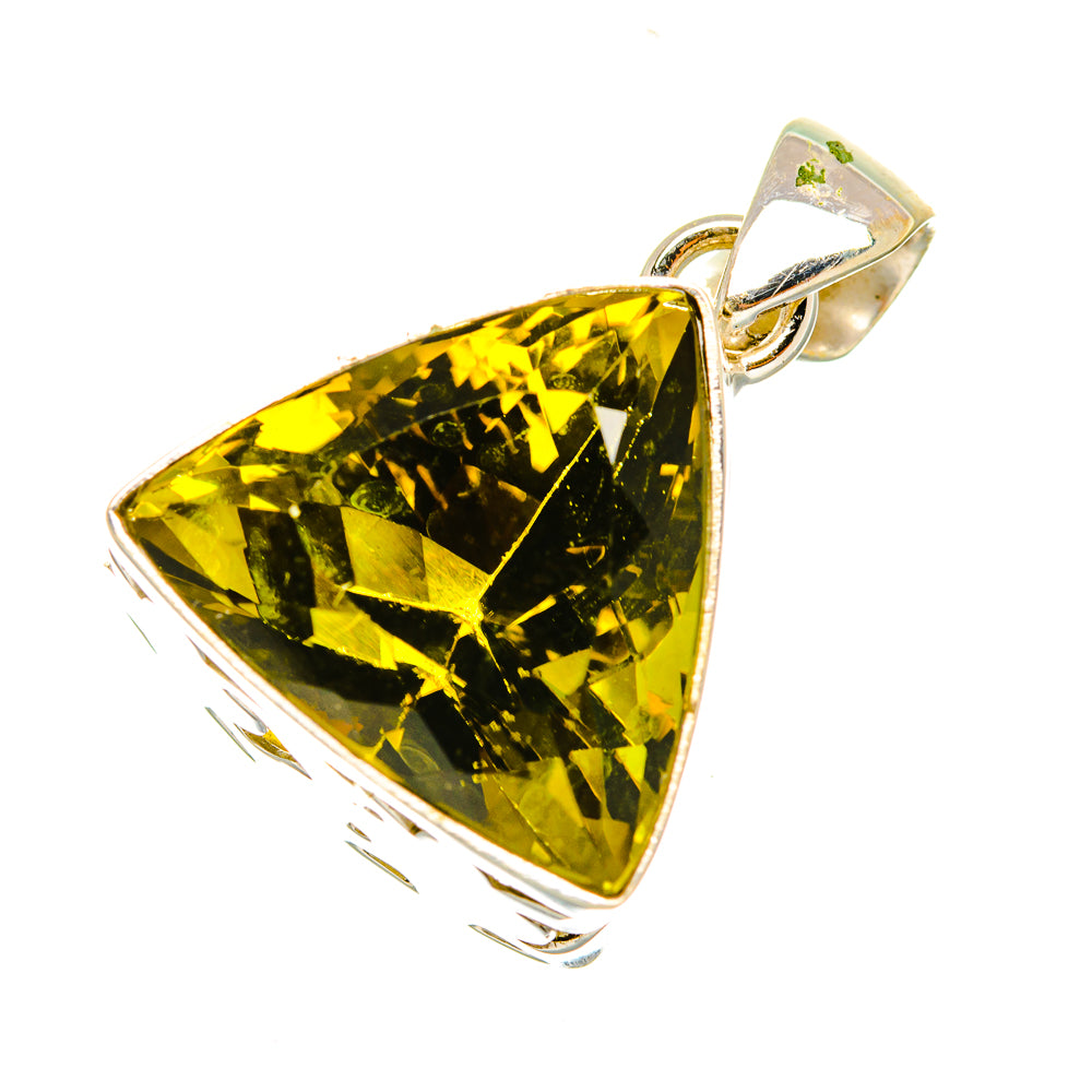 Olive Quartz Pendants handcrafted by Anasilvercos - PD6933