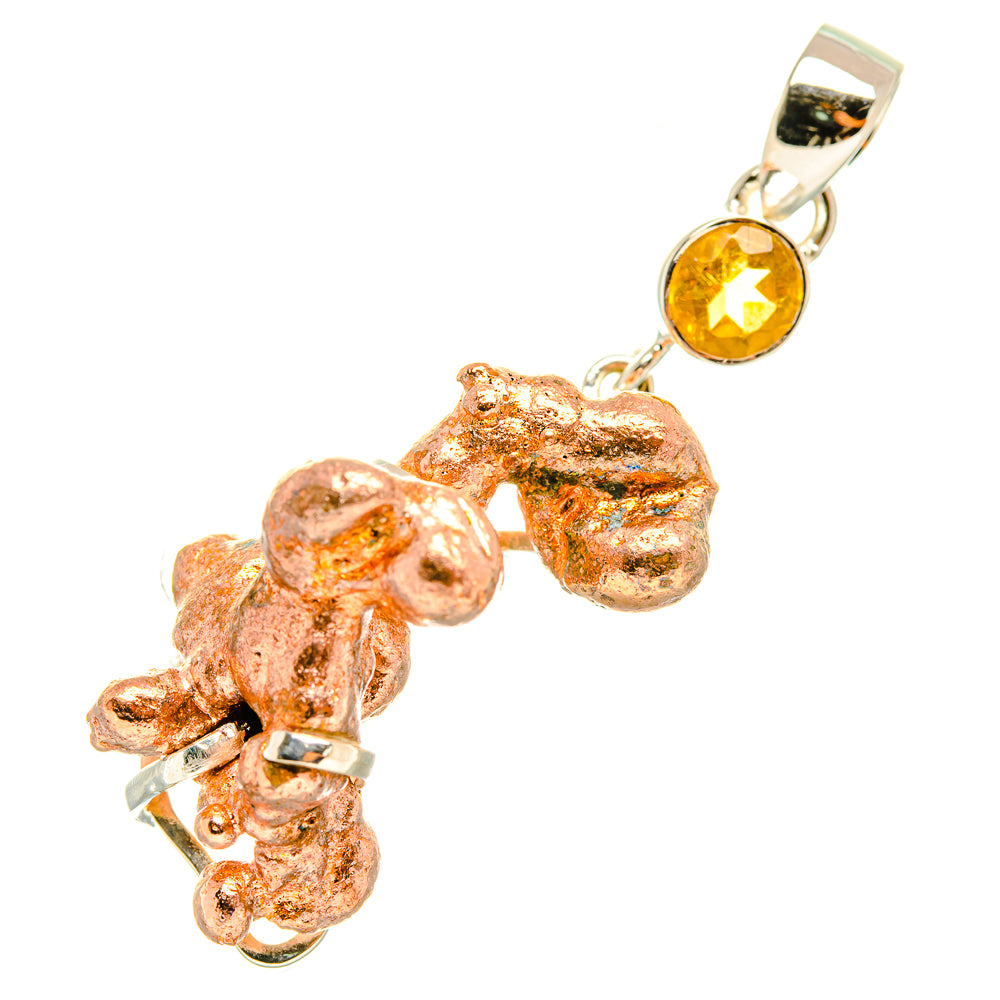 Splash Copper, Citrine Pendants handcrafted by Anasilvercos - PD6936