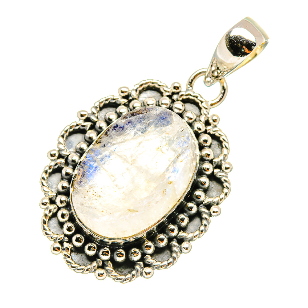 Rainbow Moonstone Pendants handcrafted by Anasilvercos - PD6962