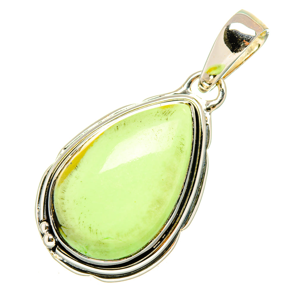 Lemon Chrysoprase Pendants handcrafted by Anasilvercos - PD6994