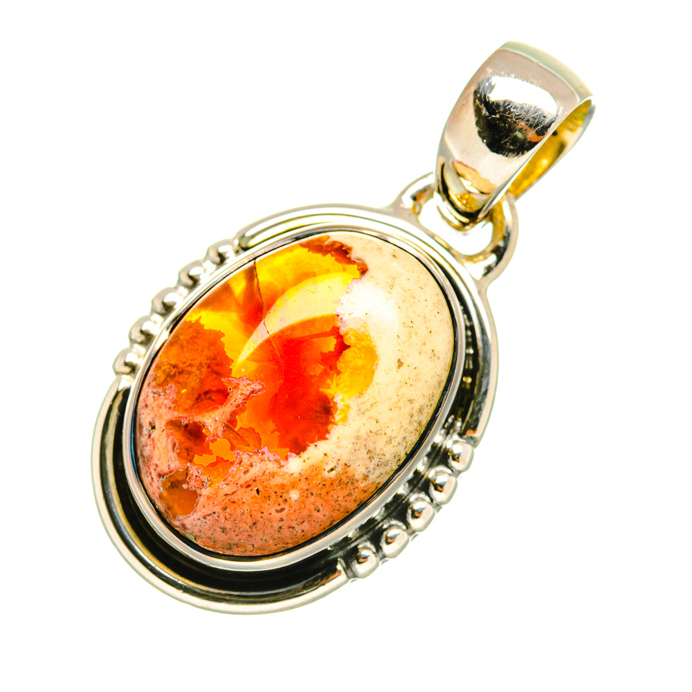 Mexican Fire Opal Pendants handcrafted by Anasilvercos - PD7000