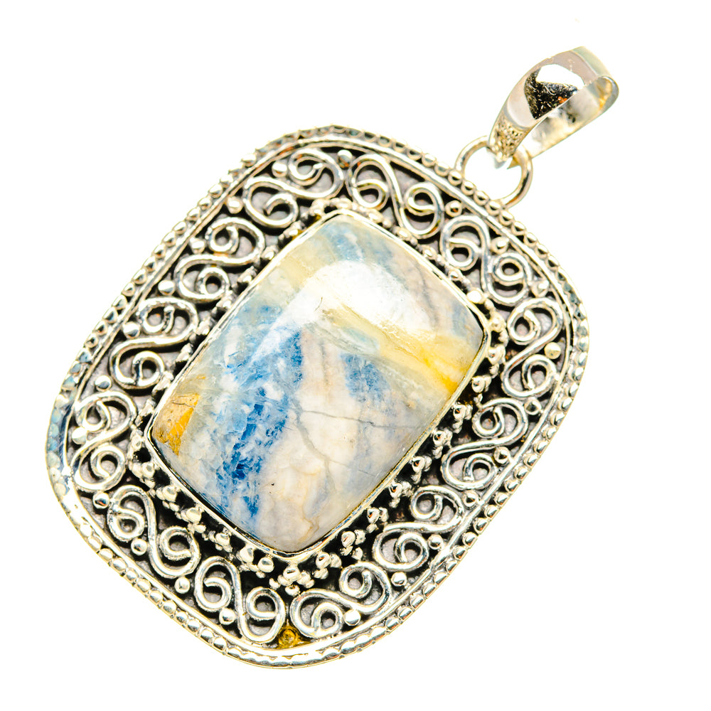 Blue Scheelite Pendants handcrafted by Anasilvercos - PD7011