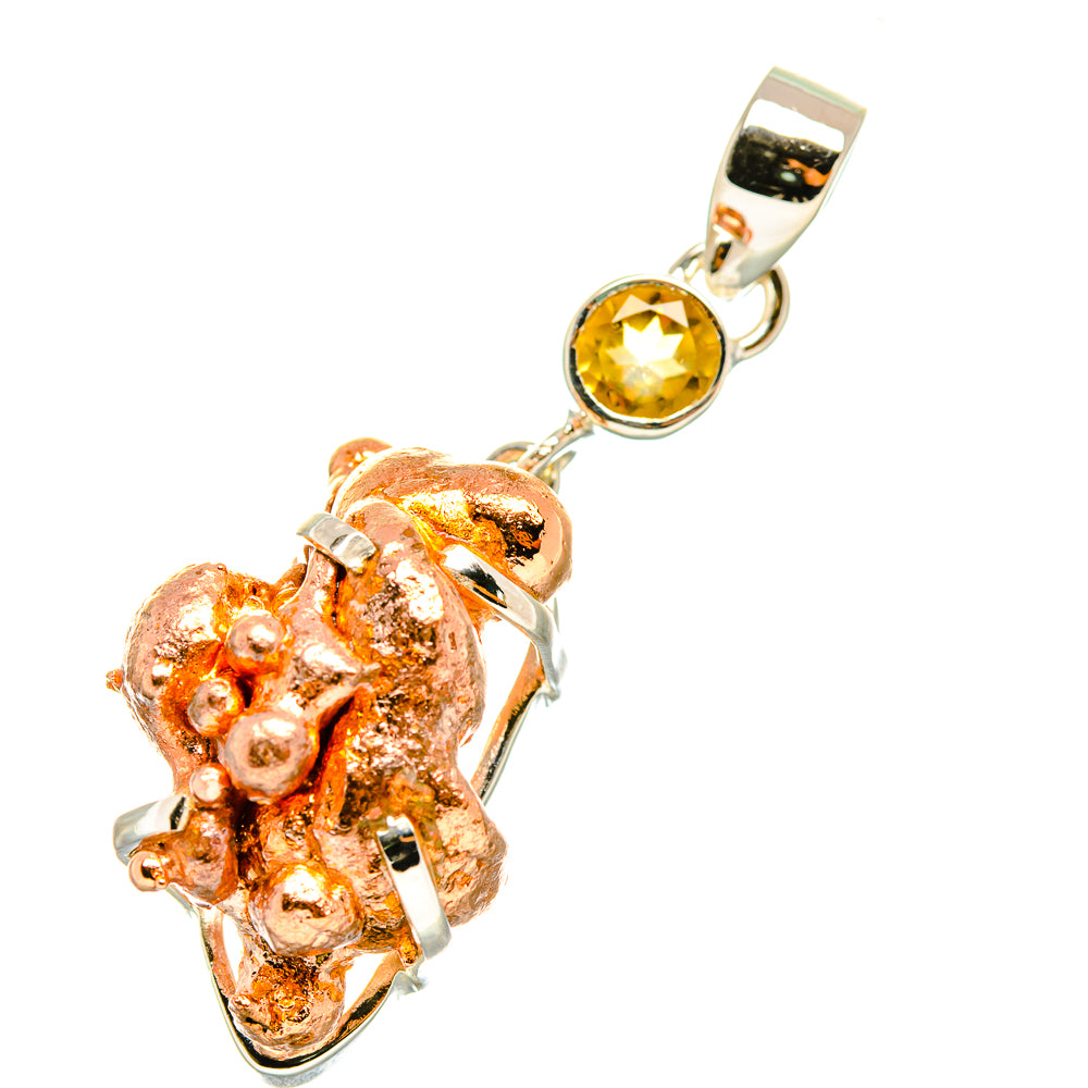 Splash Copper, Citrine Pendants handcrafted by Anasilvercos - PD7018