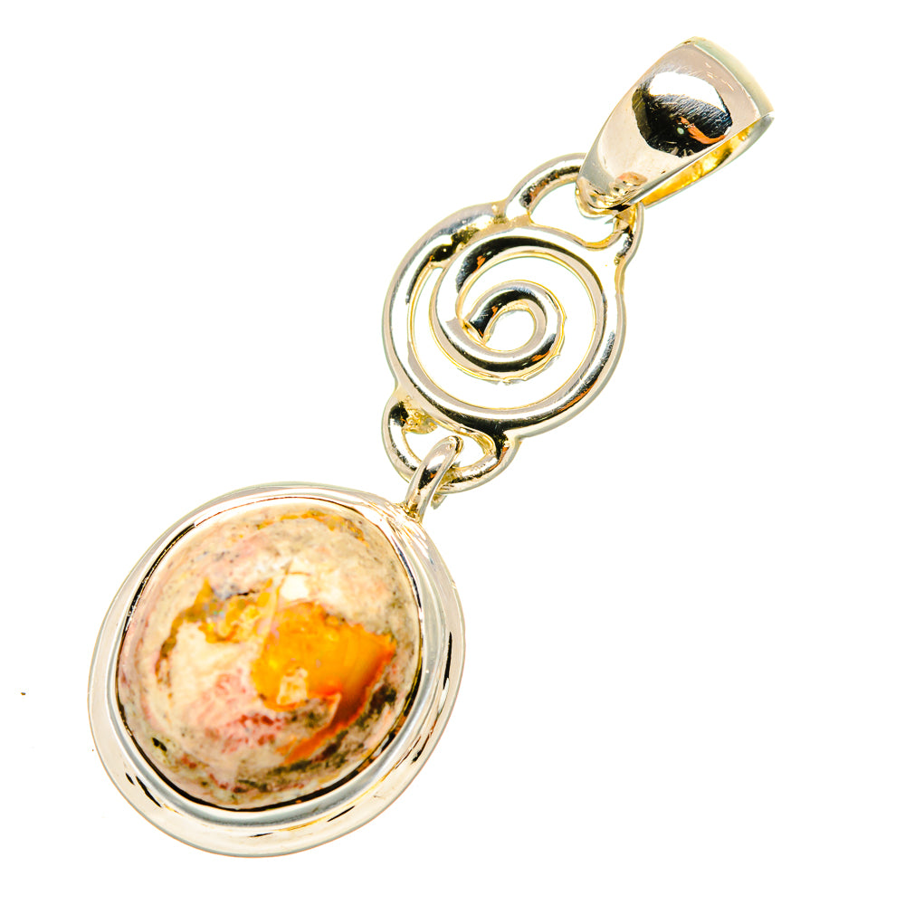 Mexican Fire Opal Pendants handcrafted by Anasilvercos - PD7026
