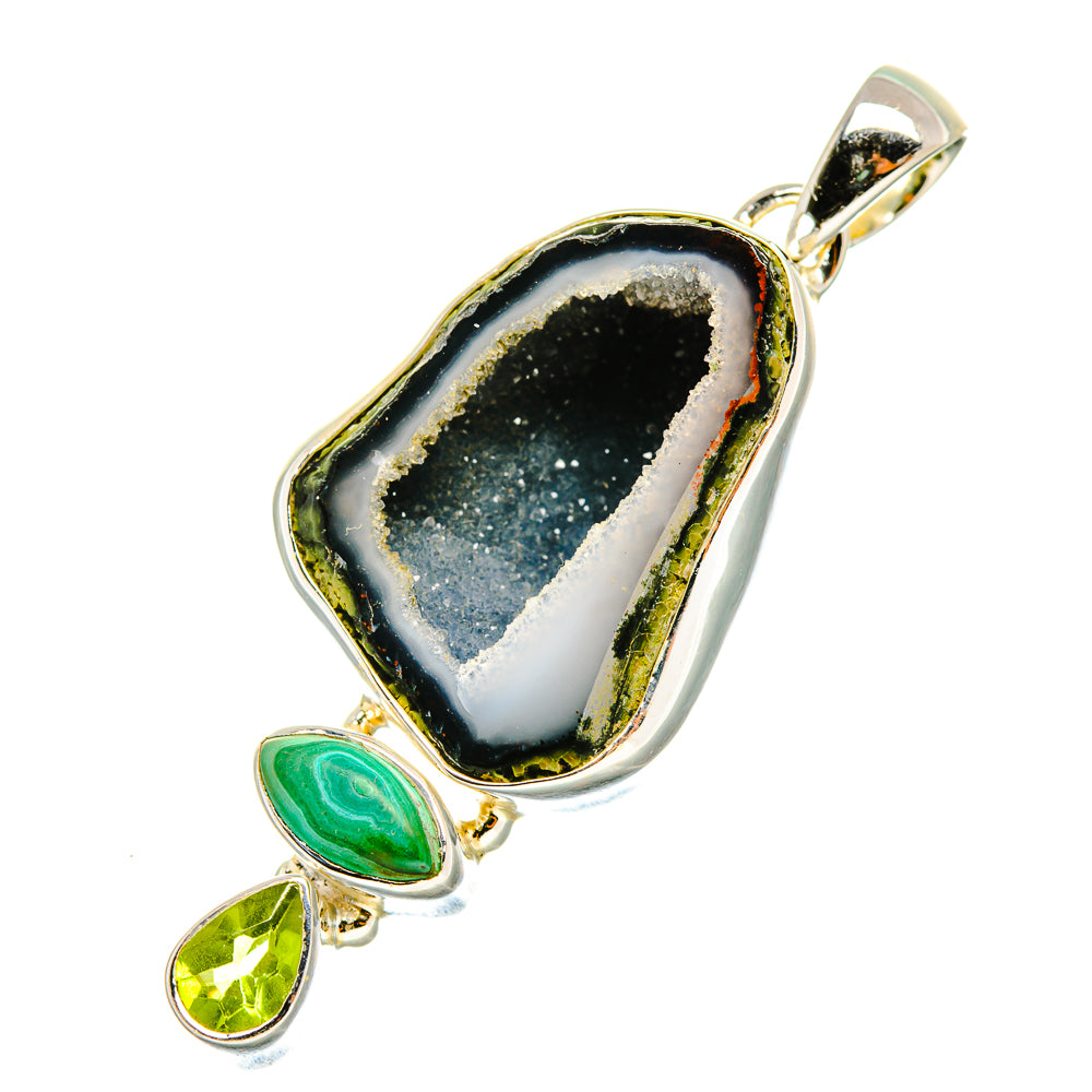 Coconut Geode Slice Pendants handcrafted by Anasilvercos - PD7031