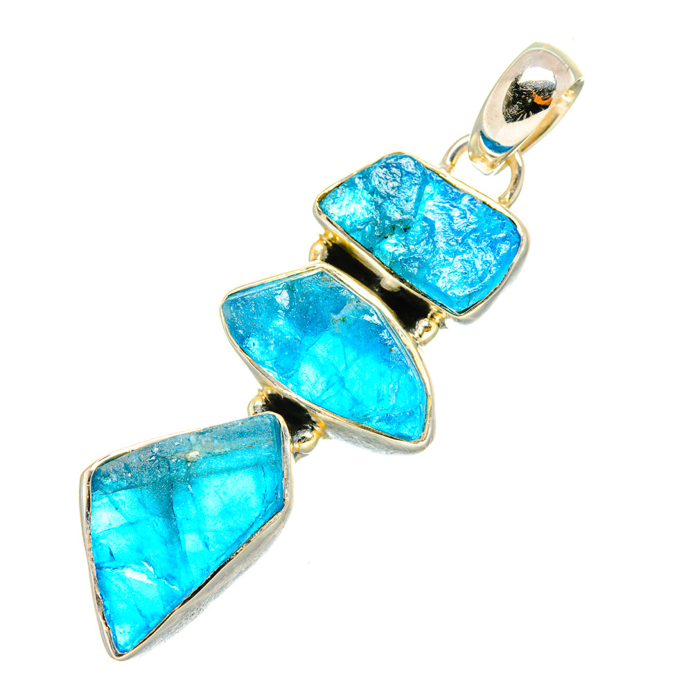 Blue Fluorite Pendants handcrafted by Anasilvercos - PD7032