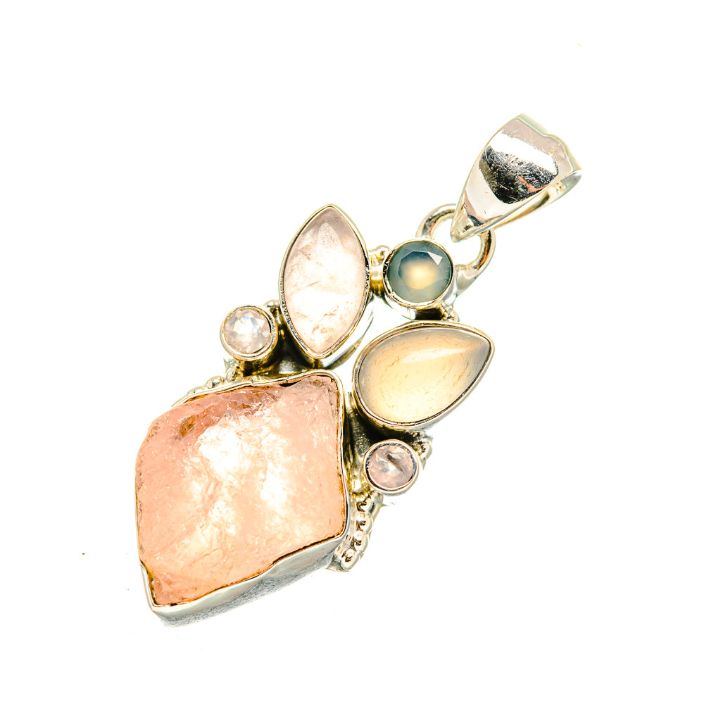 Rose Quartz Pendants handcrafted by Anasilvercos - PD7038