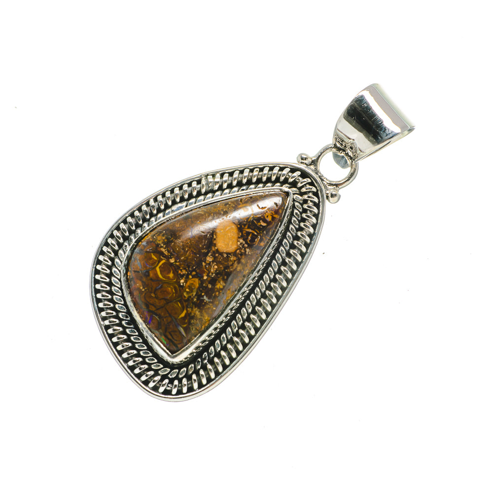 Boulder Opal Pendants handcrafted by Anasilvercos - PD704036