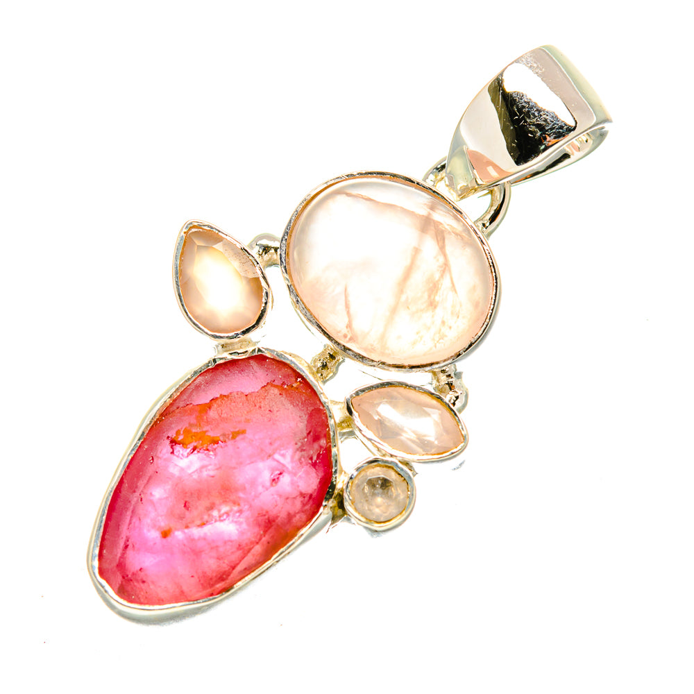 Pink Tourmaline Pendants handcrafted by Anasilvercos - PD7042