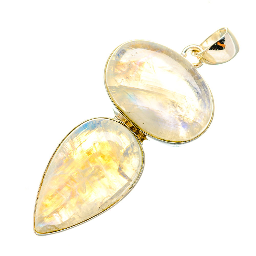 Rainbow Moonstone Pendants handcrafted by Anasilvercos - PD7047