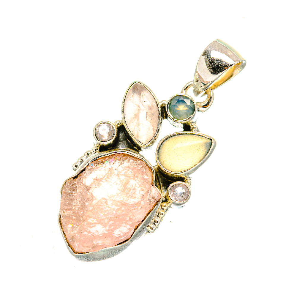 Rose Quartz Pendants handcrafted by Anasilvercos - PD7050