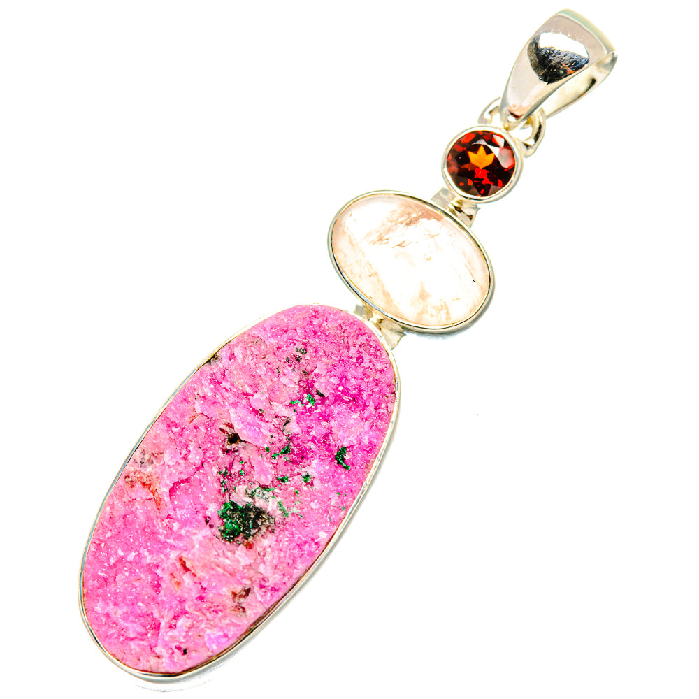 Cobalto Calcite Druzy Pendants handcrafted by Anasilvercos - PD7054