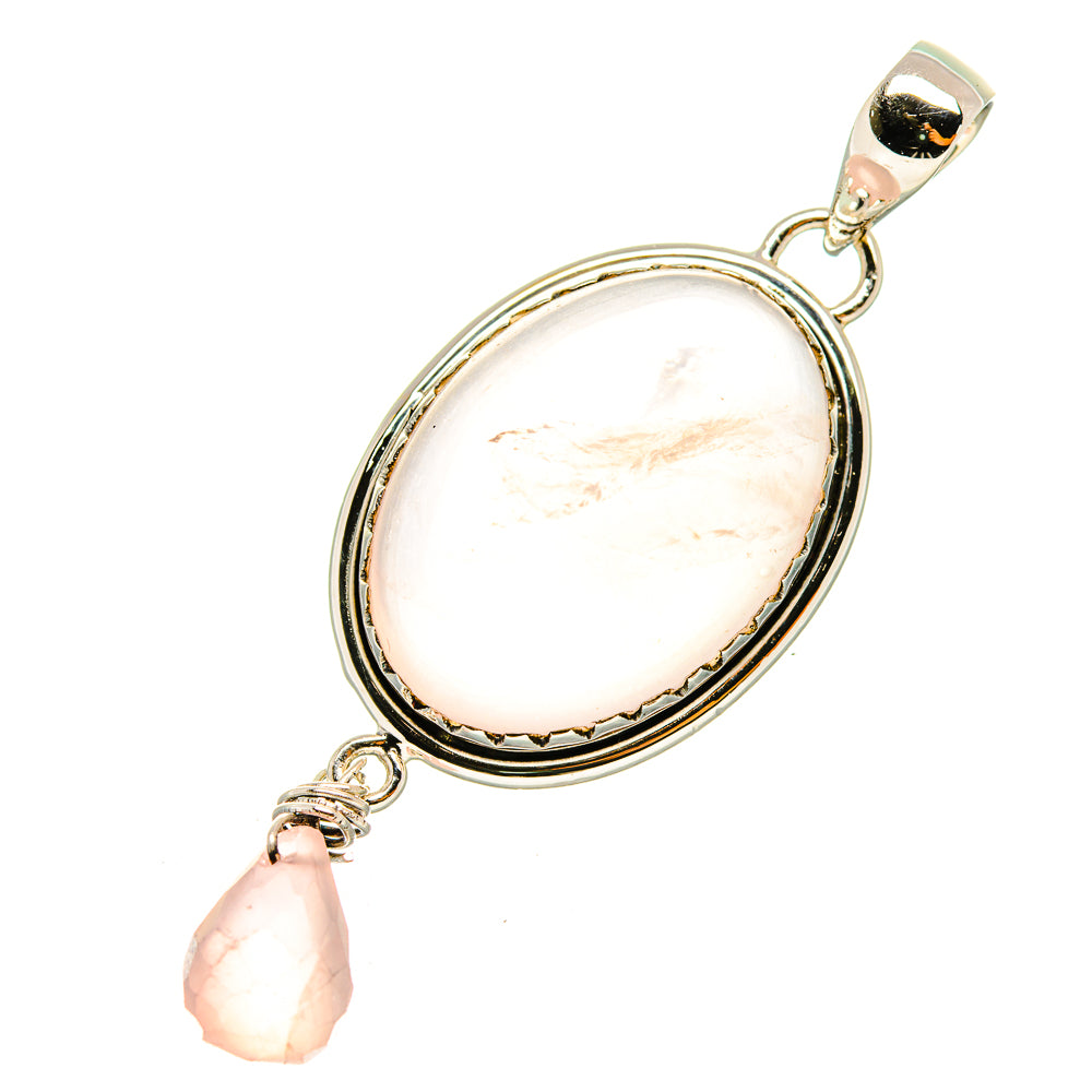 Rose Quartz Pendants handcrafted by Anasilvercos - PD7059