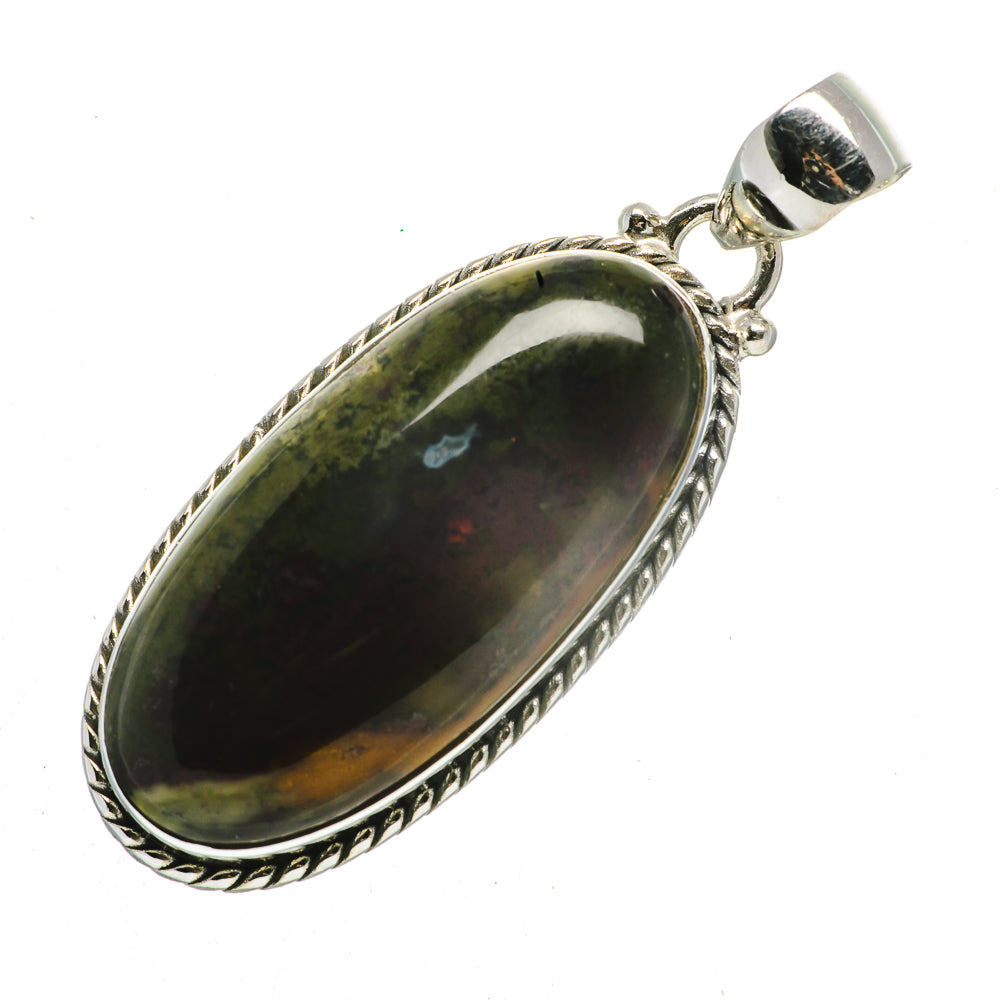 Indonesian Plume Agate Pendants handcrafted by Anasilvercos - PD707871