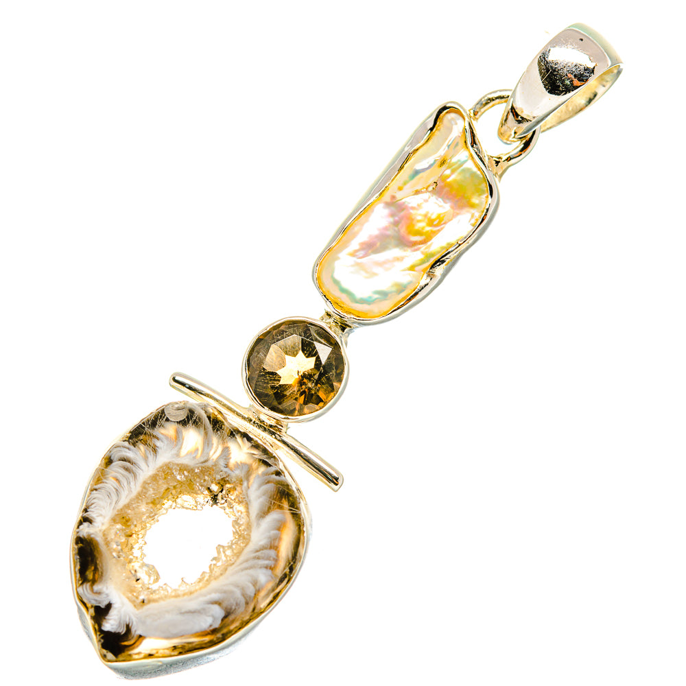 Occo Geode Slice Pendants handcrafted by Anasilvercos - PD7080