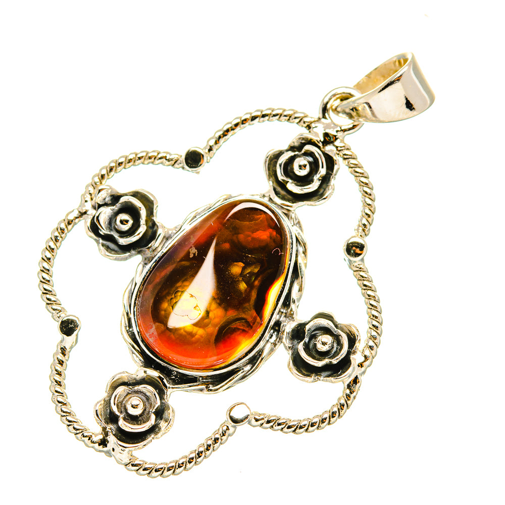 Mexican Fire Agate Pendants handcrafted by Anasilvercos - PD7103