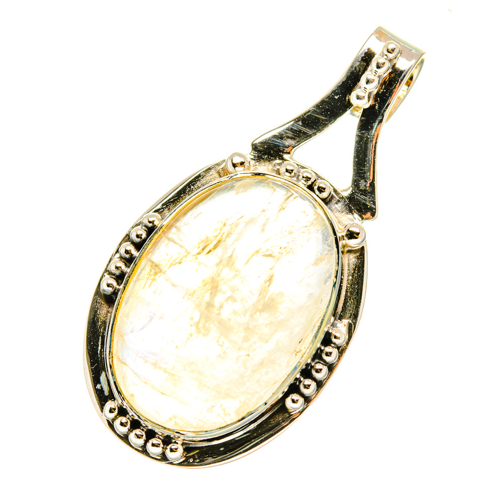 Rainbow Moonstone Pendants handcrafted by Anasilvercos - PD7113
