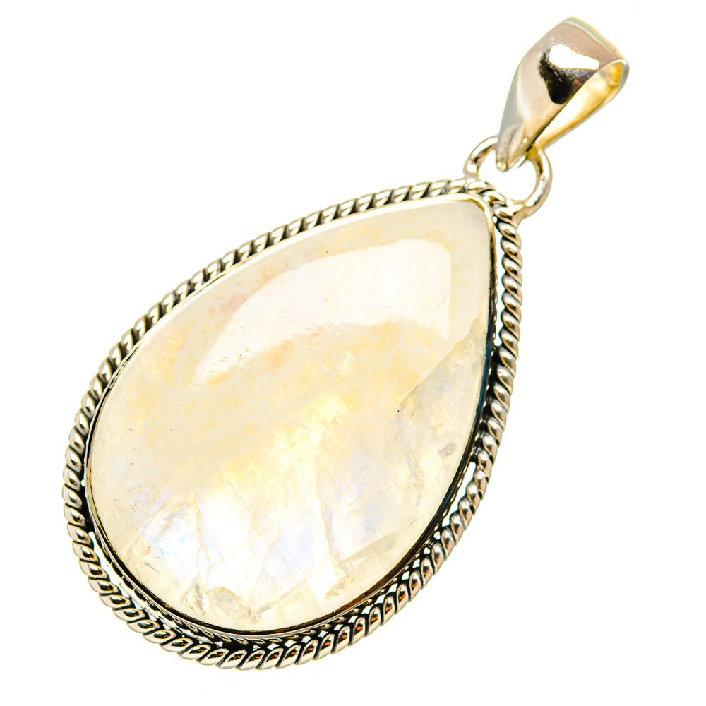 Rainbow Moonstone Pendants handcrafted by Anasilvercos - PD7166