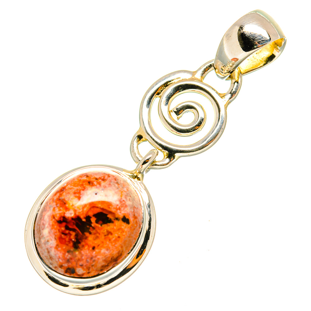Mexican Fire Opal Pendants handcrafted by Anasilvercos - PD7188