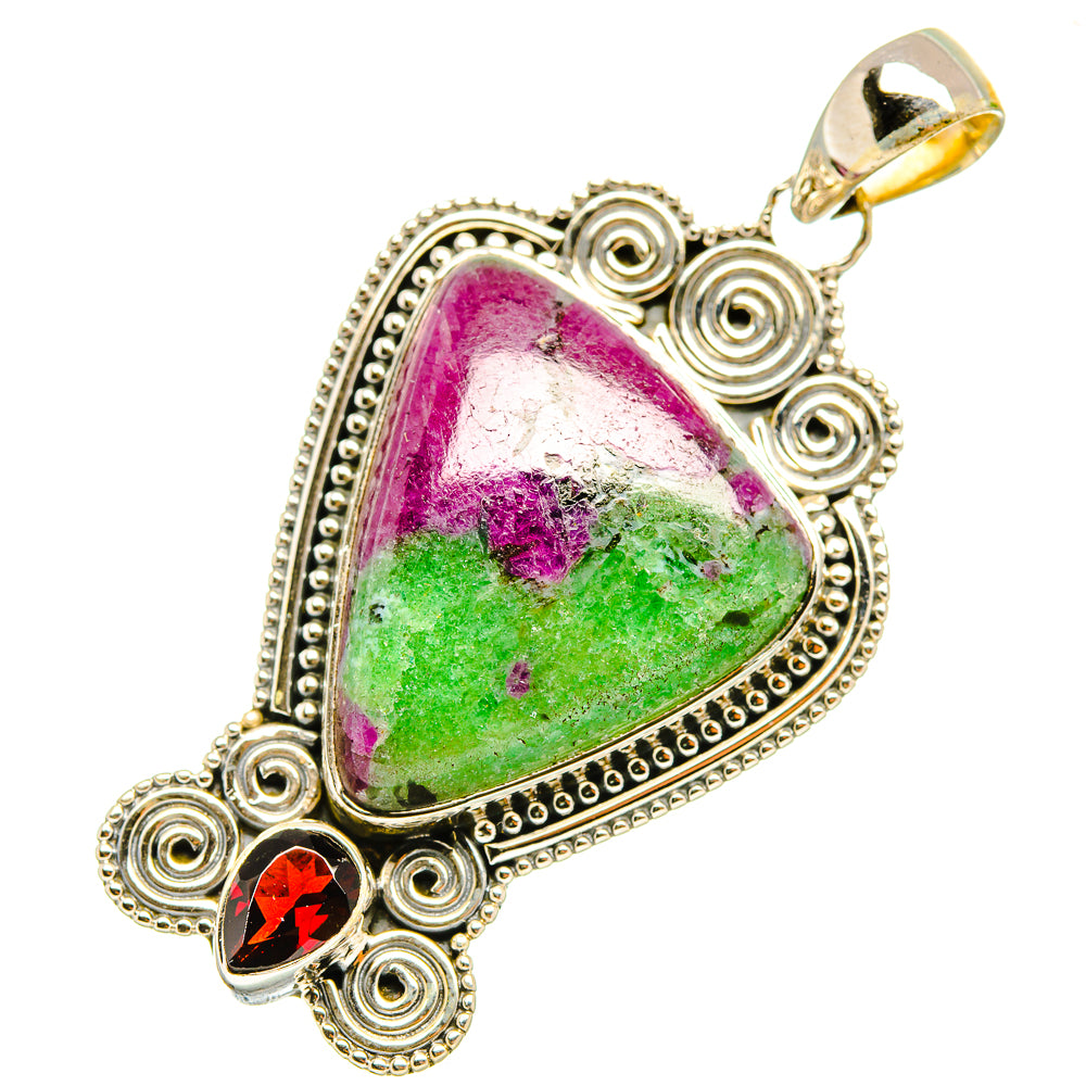 Ruby Zoisite Pendants handcrafted by Anasilvercos - PD7208