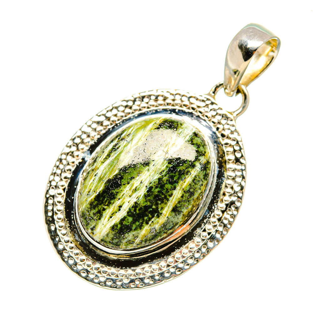 Green Vein Jasper Pendants handcrafted by Anasilvercos - PD7218