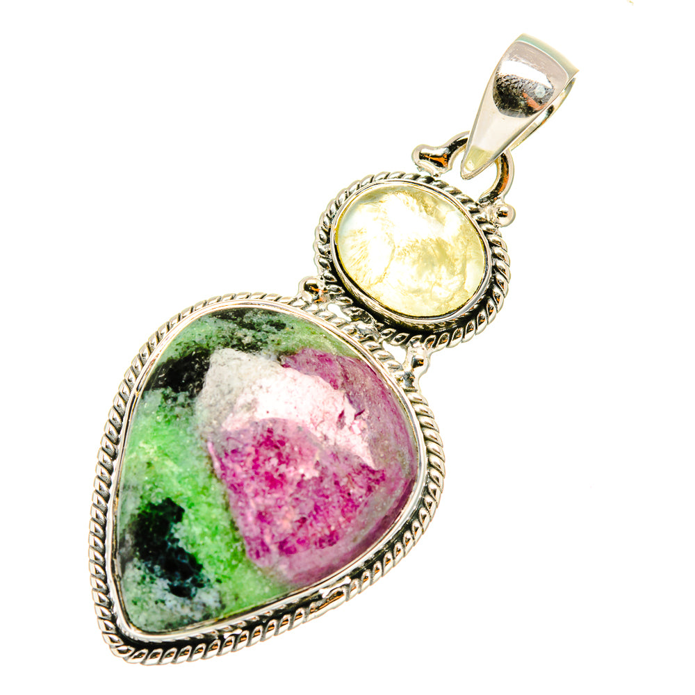 Ruby Zoisite Pendants handcrafted by Anasilvercos - PD7232