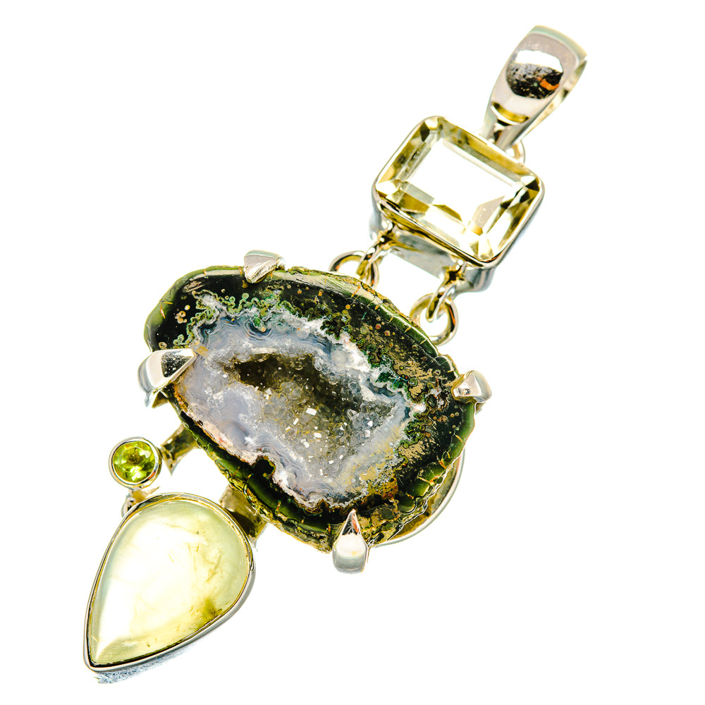 Coconut Geode Slice Pendants handcrafted by Anasilvercos - PD7243