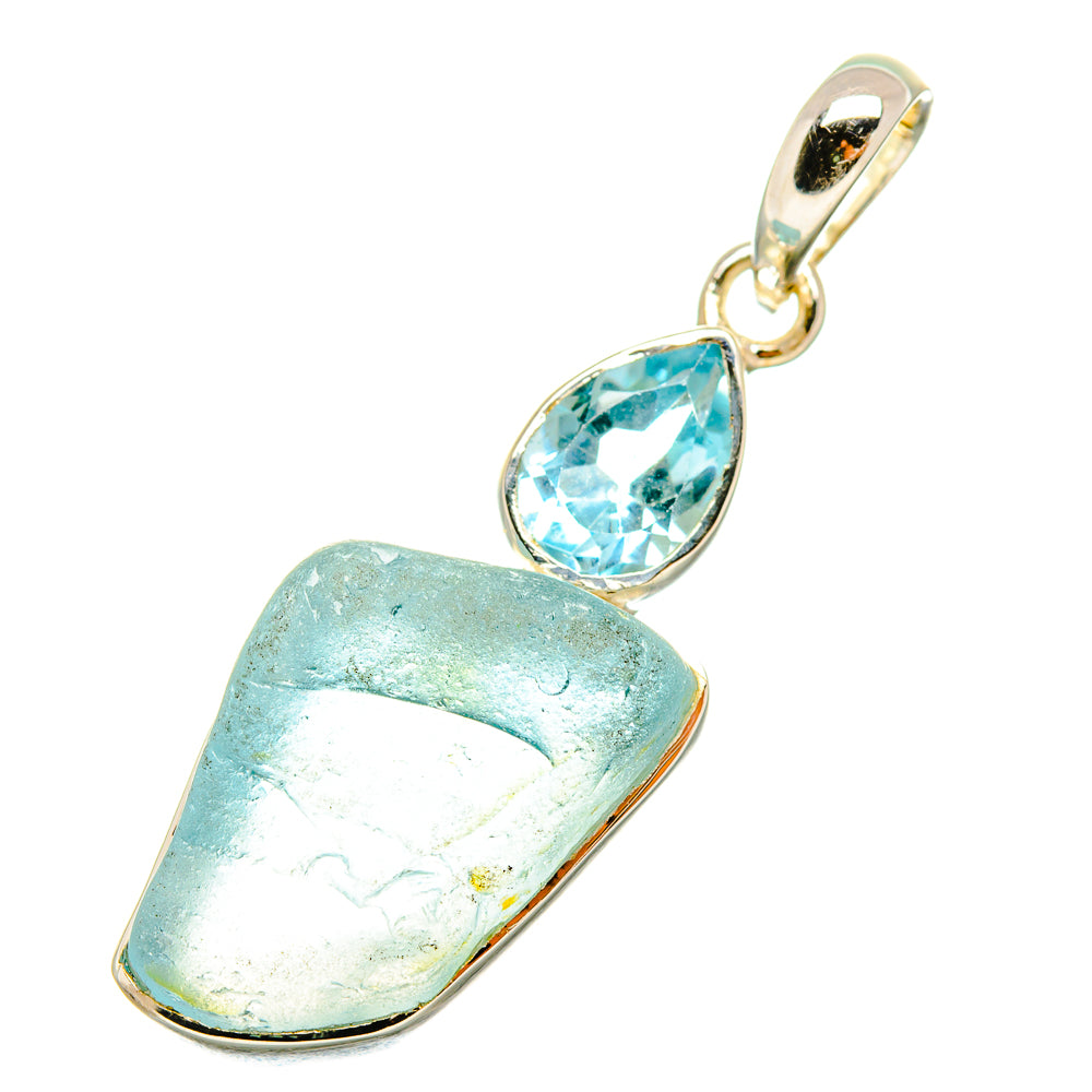 Aquamarine Pendants handcrafted by Anasilvercos - PD7256