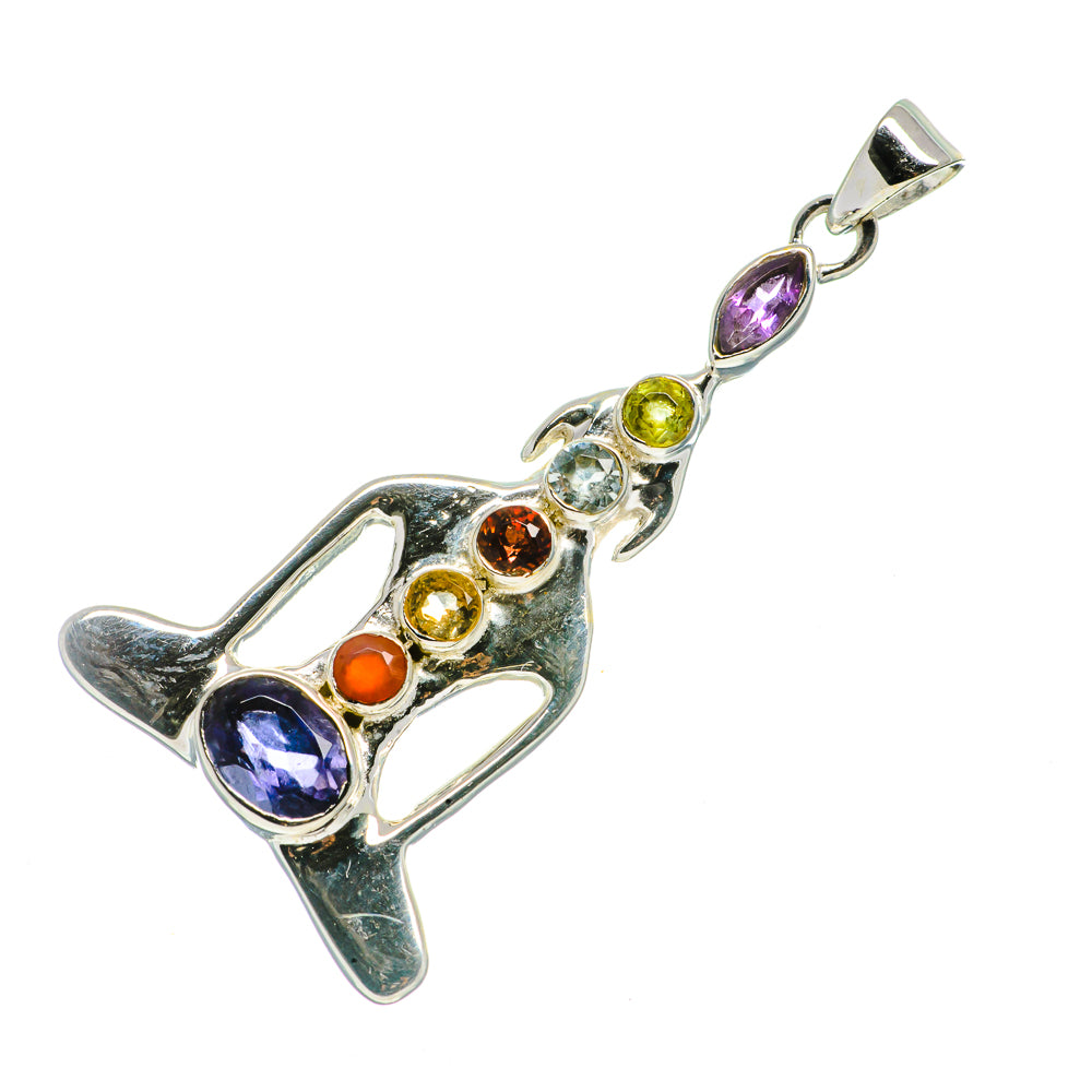 Multi-Stone Chakra Pendants handcrafted by Anasilvercos - PD726399