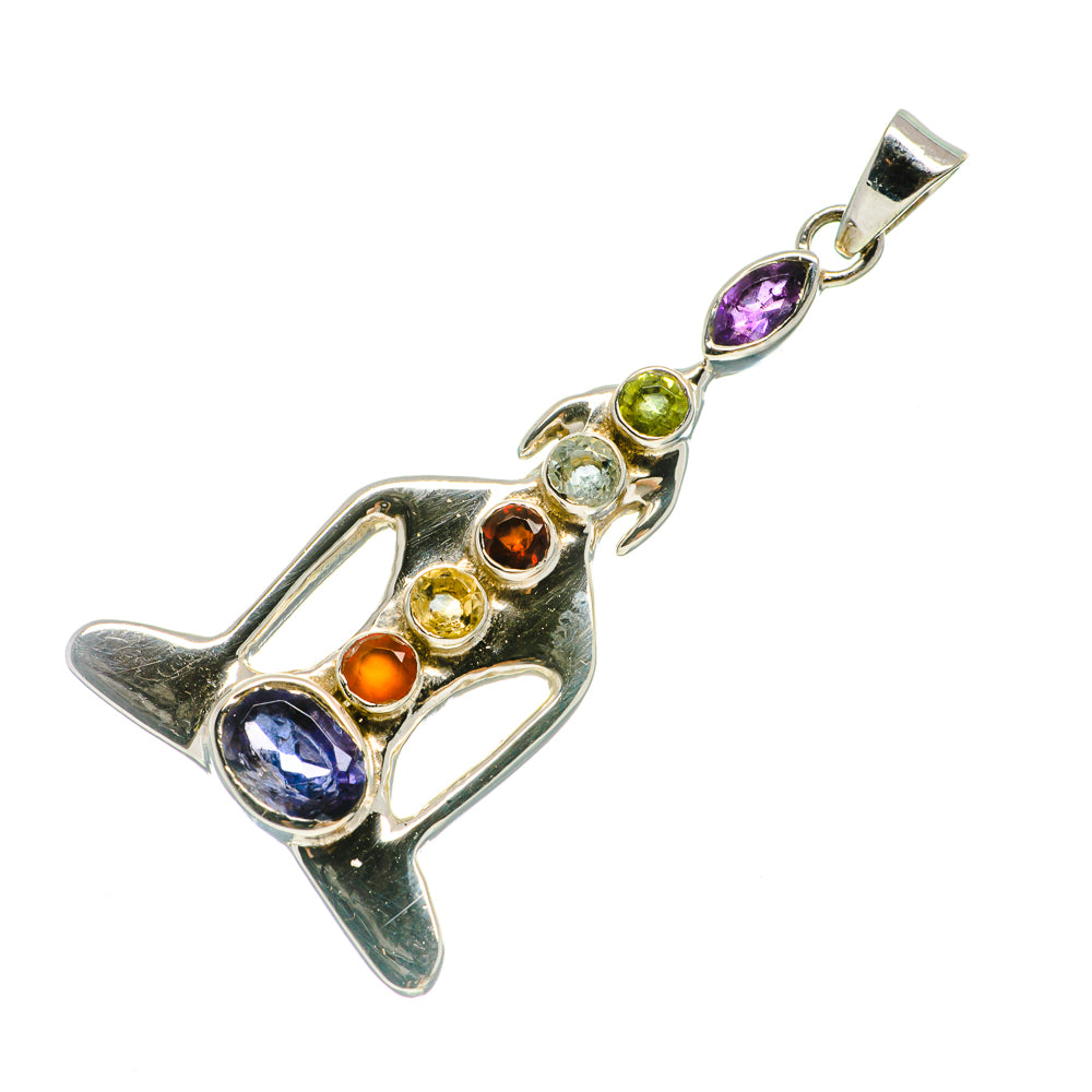 Multi-Stone Chakra Pendants handcrafted by Anasilvercos - PD726540