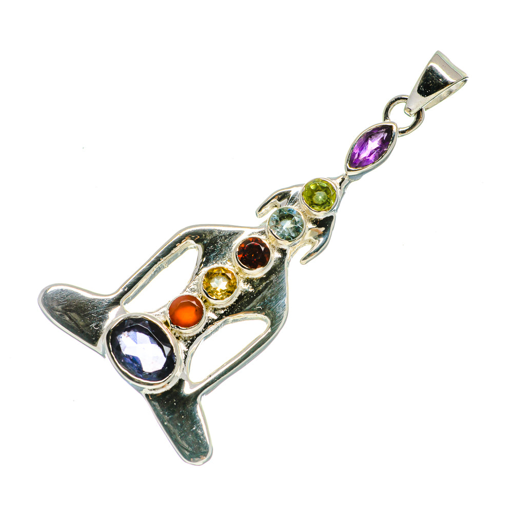 Multi-Stone Chakra Pendants handcrafted by Anasilvercos - PD726624