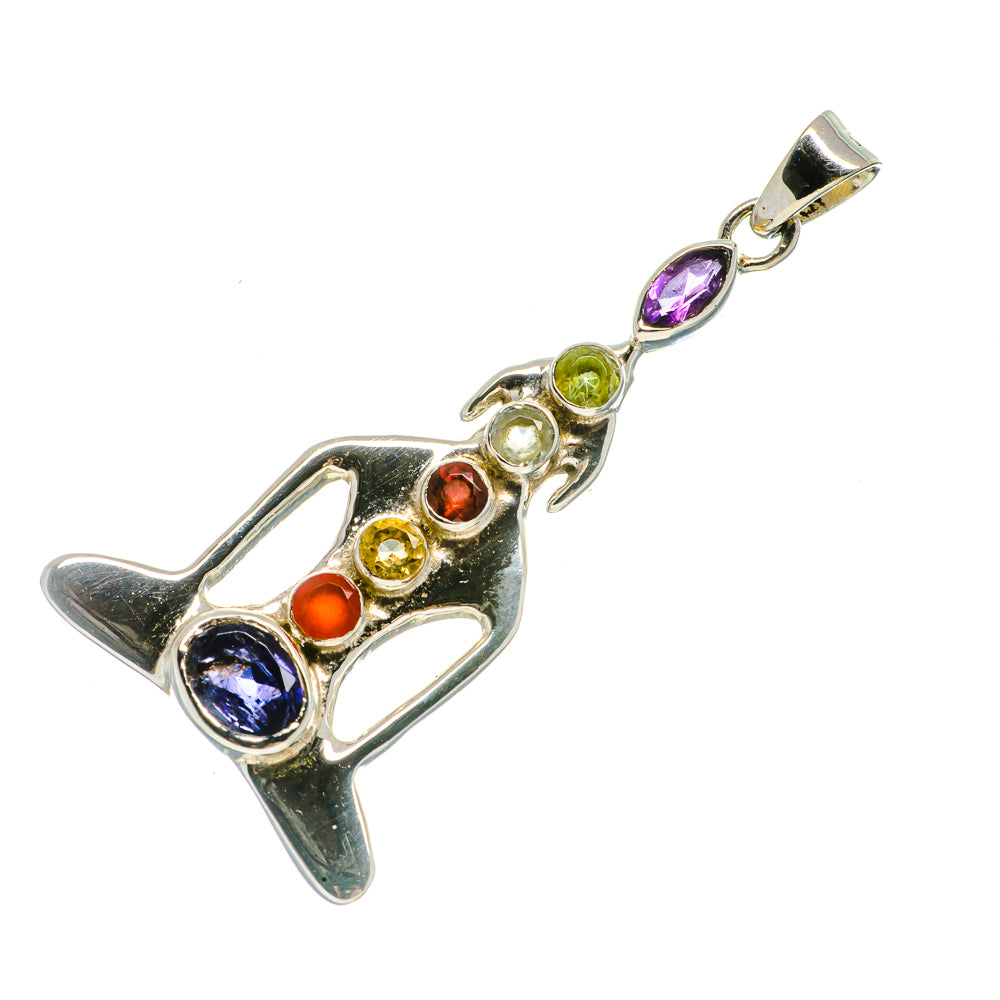 Multi-Stone Chakra Pendants handcrafted by Anasilvercos - PD726625