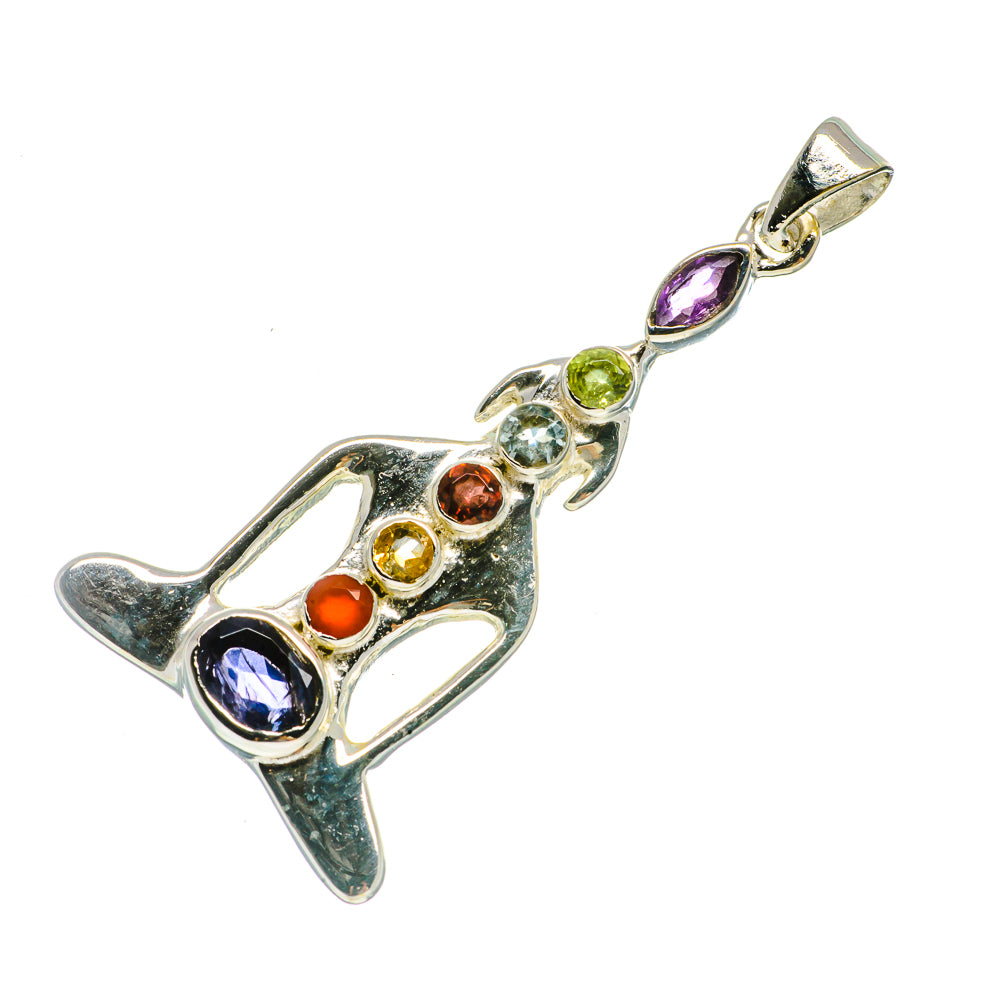Multi-Stone Chakra Pendants handcrafted by Anasilvercos - PD726626