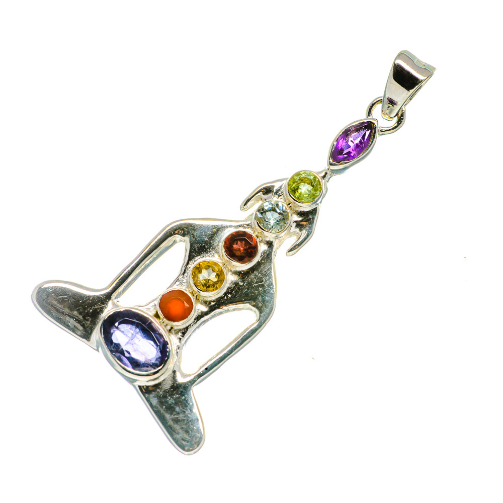 Multi-Stone Chakra Pendants handcrafted by Anasilvercos - PD726735