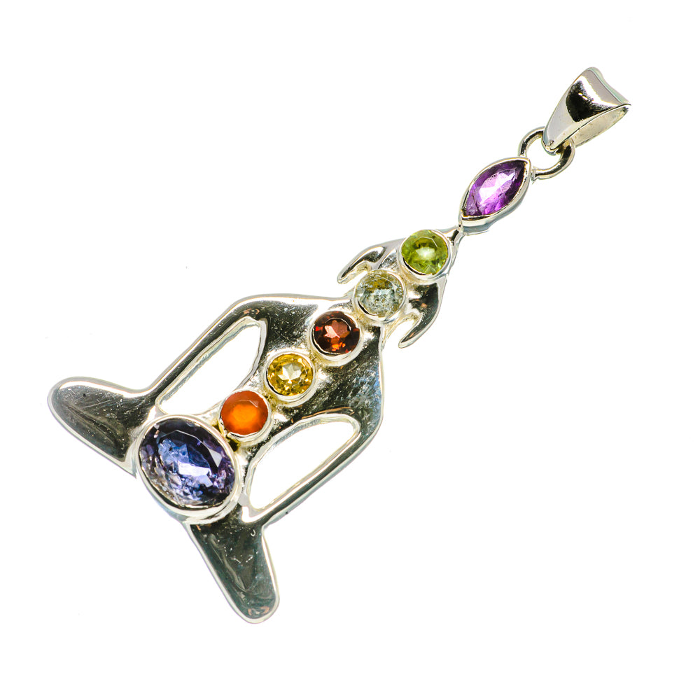 Multi-Stone Chakra Pendants handcrafted by Anasilvercos - PD726768
