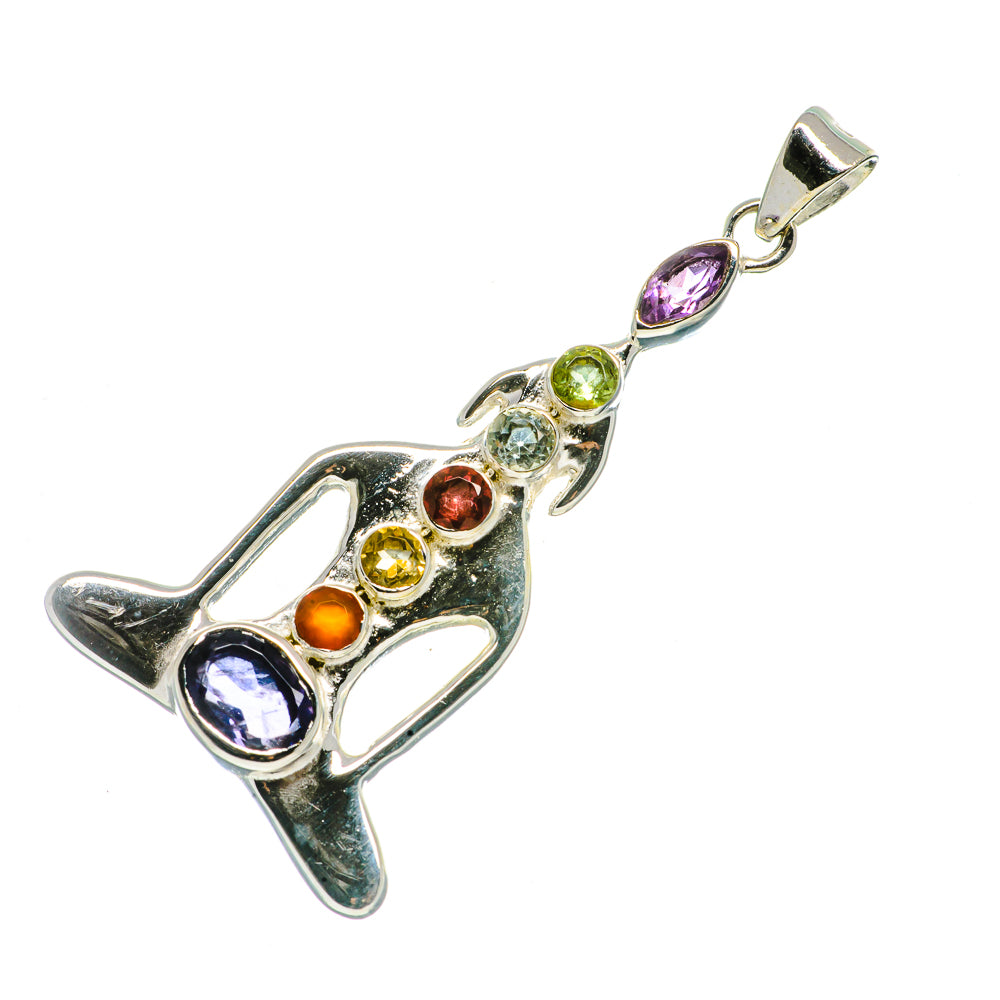 Multi-Stone Chakra Pendants handcrafted by Anasilvercos - PD726773
