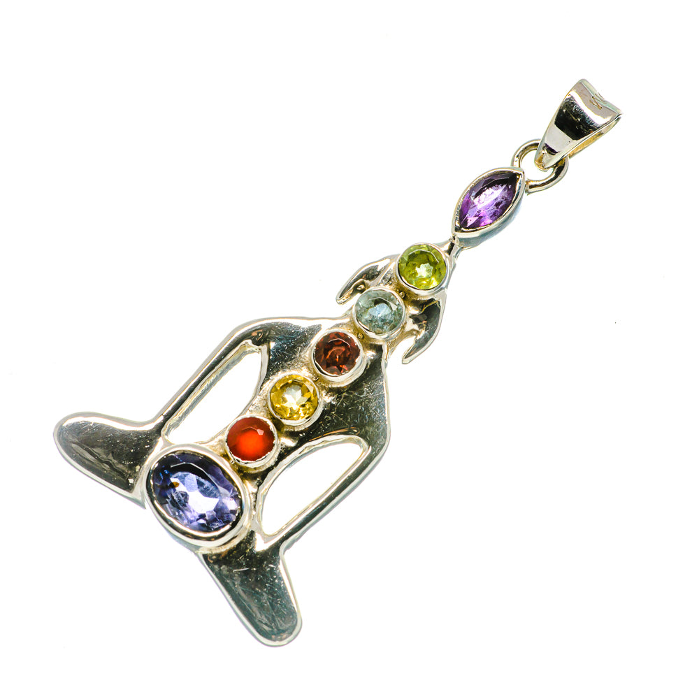 Multi-Stone Chakra Pendants handcrafted by Anasilvercos - PD726774