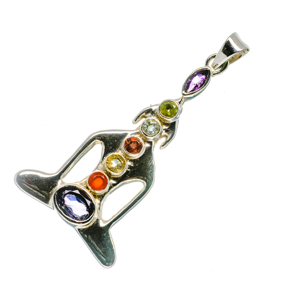 Multi-Stone Chakra Pendants handcrafted by Anasilvercos - PD726798