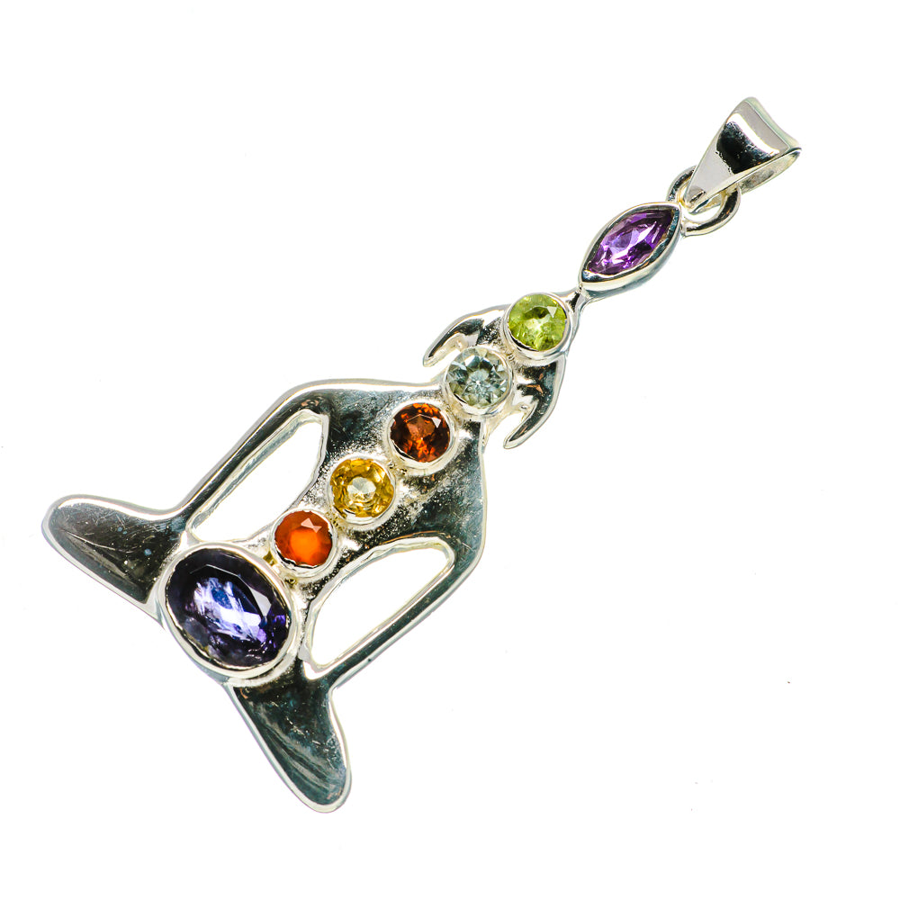 Multi-Stone Chakra Pendants handcrafted by Anasilvercos - PD726828