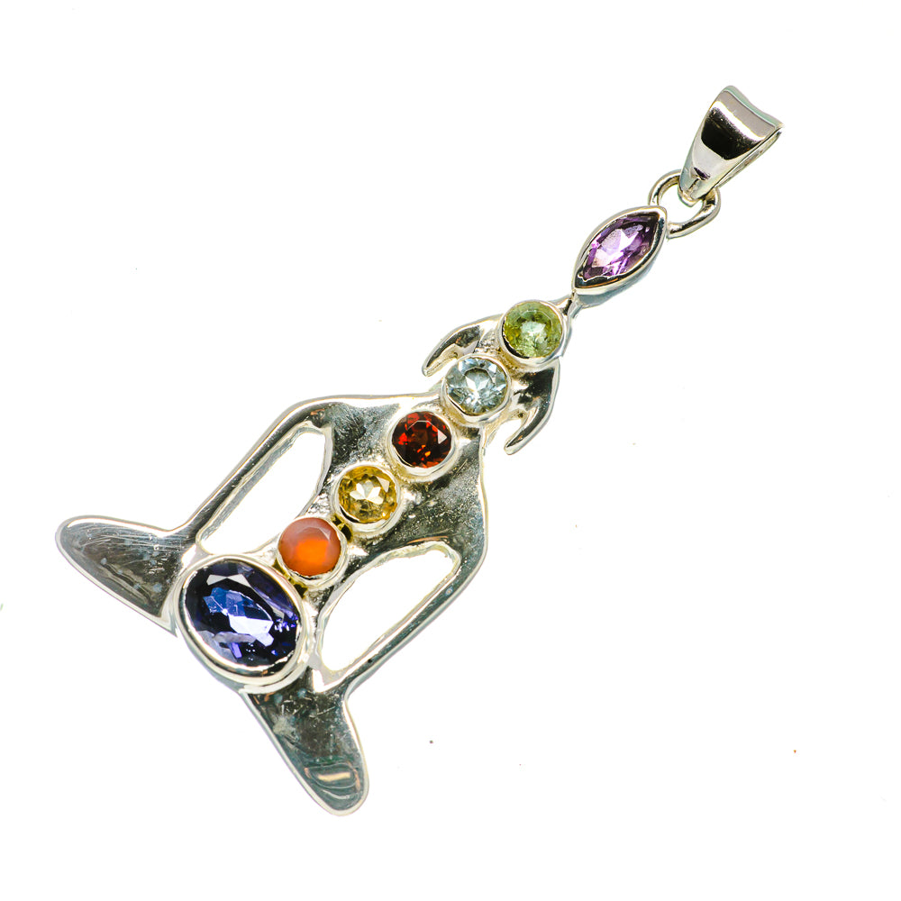 Multi-Stone Chakra Pendants handcrafted by Anasilvercos - PD726858