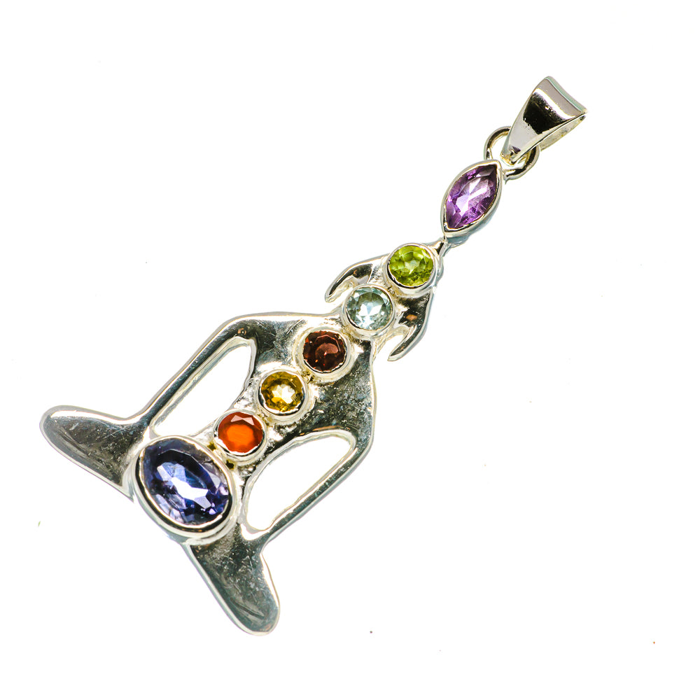 Multi-Stone Chakra Pendants handcrafted by Anasilvercos - PD726859