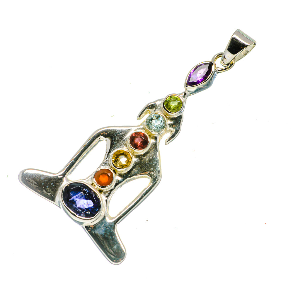 Multi-Stone Chakra Pendants handcrafted by Anasilvercos - PD726860