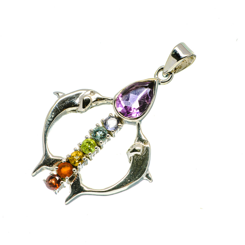 Multi-Stone Chakra Pendants handcrafted by Anasilvercos - PD726884