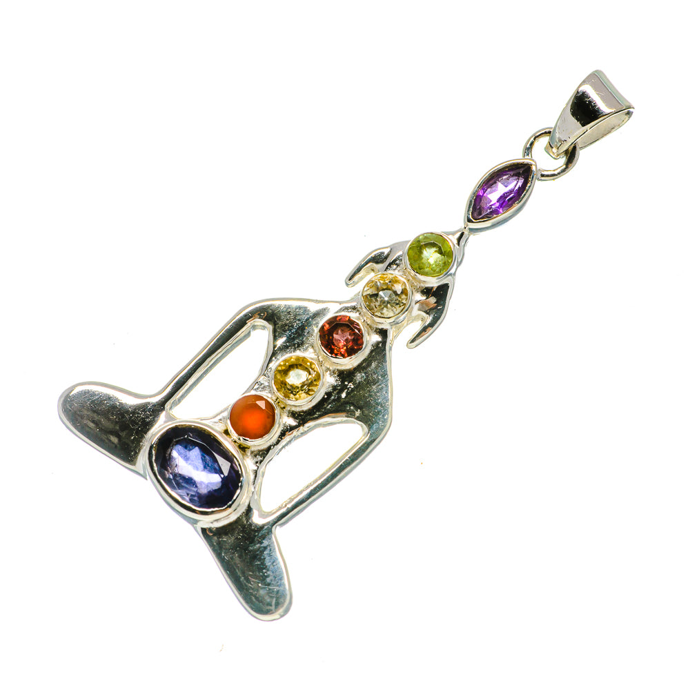 Multi-Stone Chakra Pendants handcrafted by Anasilvercos - PD726986