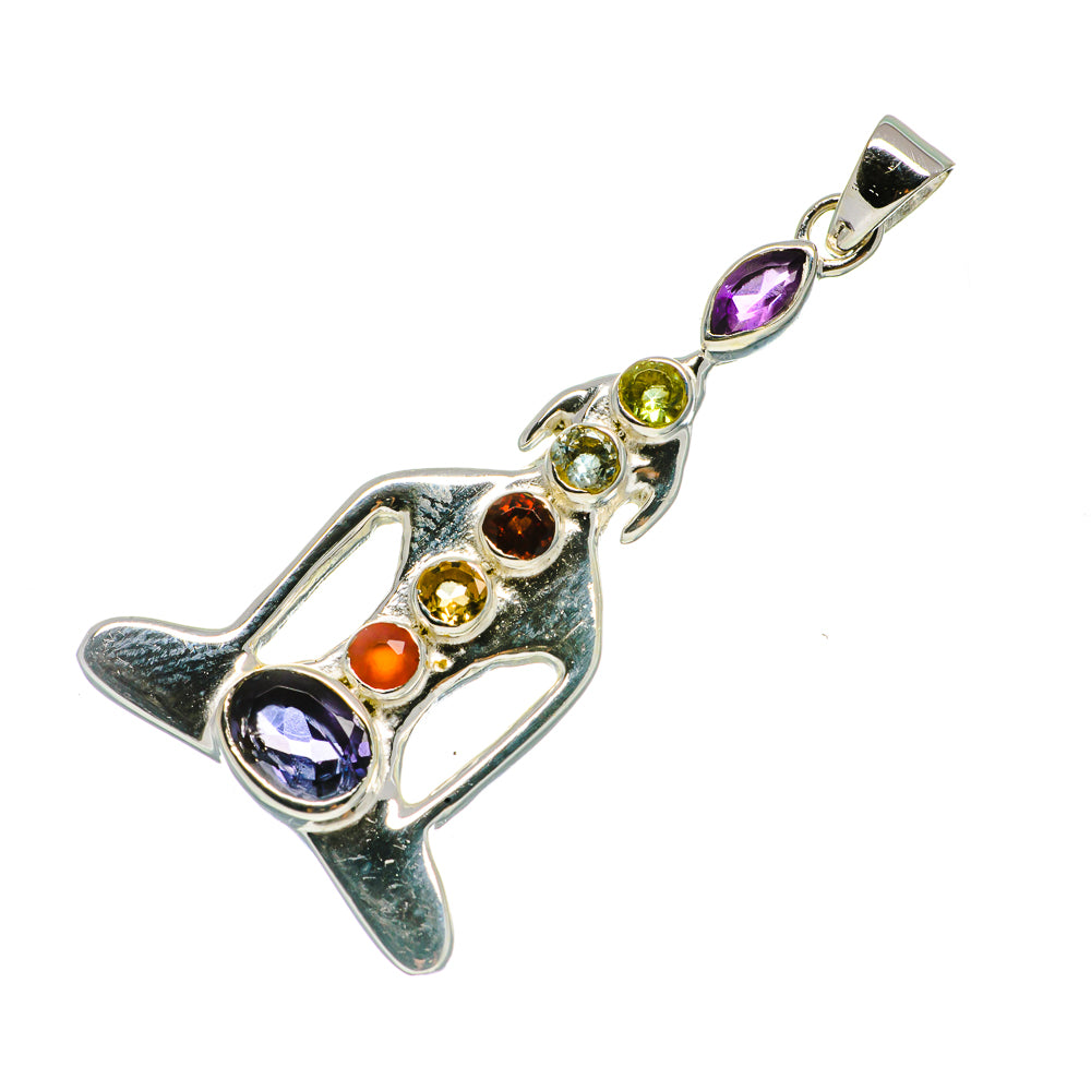 Multi-Stone Chakra Pendants handcrafted by Anasilvercos - PD727075