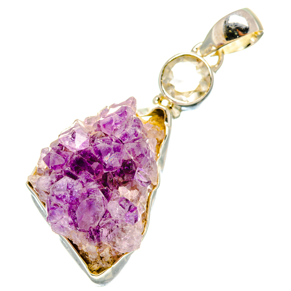 Amethyst Crystal Pendants handcrafted by Anasilvercos - PD7280