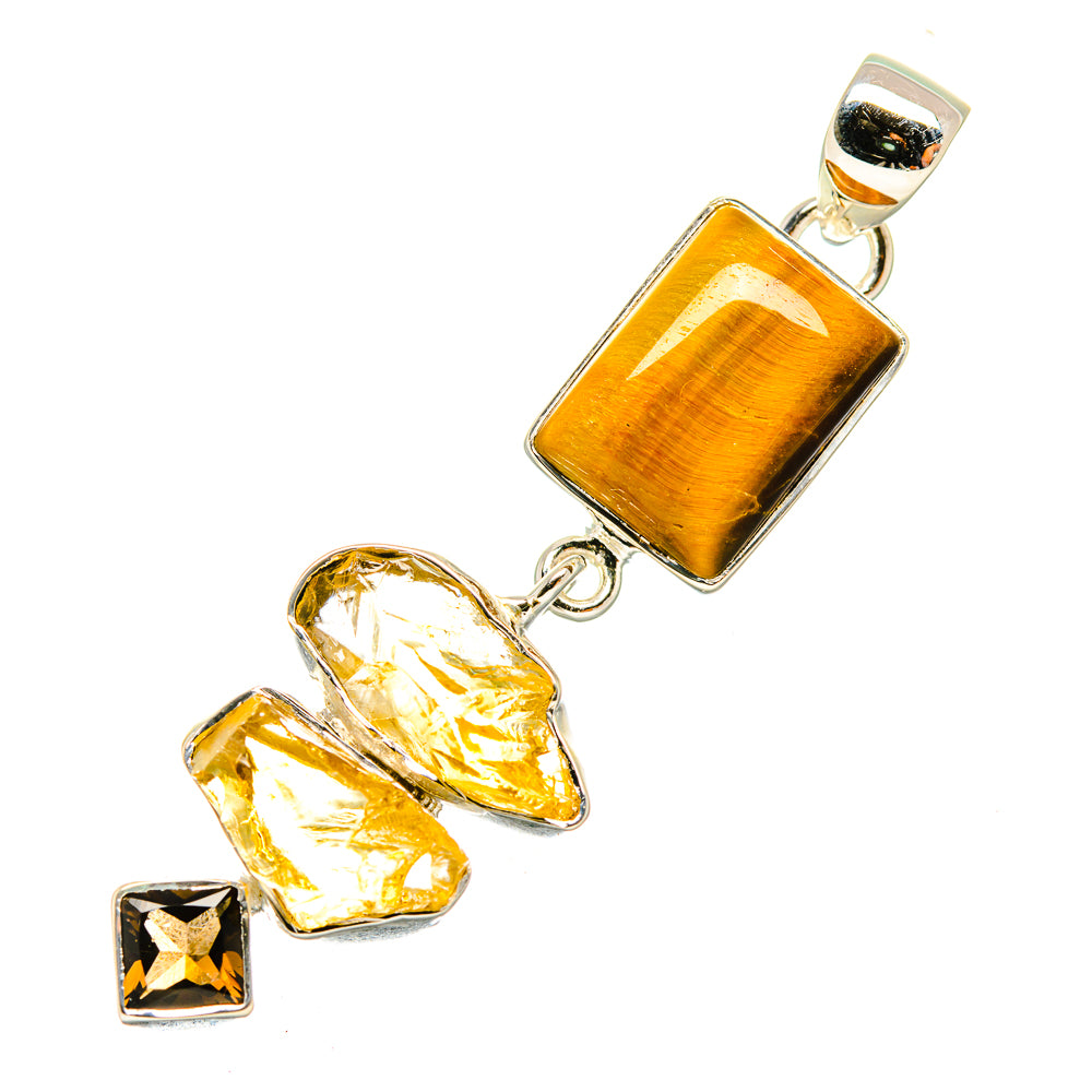 Tiger Eye Pendants handcrafted by Anasilvercos - PD7284