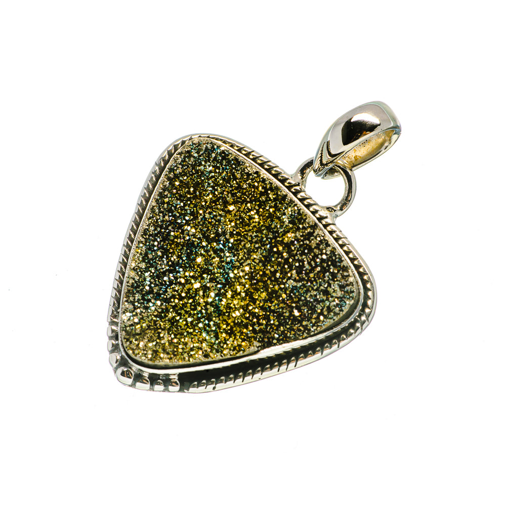Spectro Pyrite Druzy Pendants handcrafted by Anasilvercos - PD728503